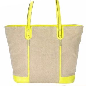 Stella & Dot tan canvas tote